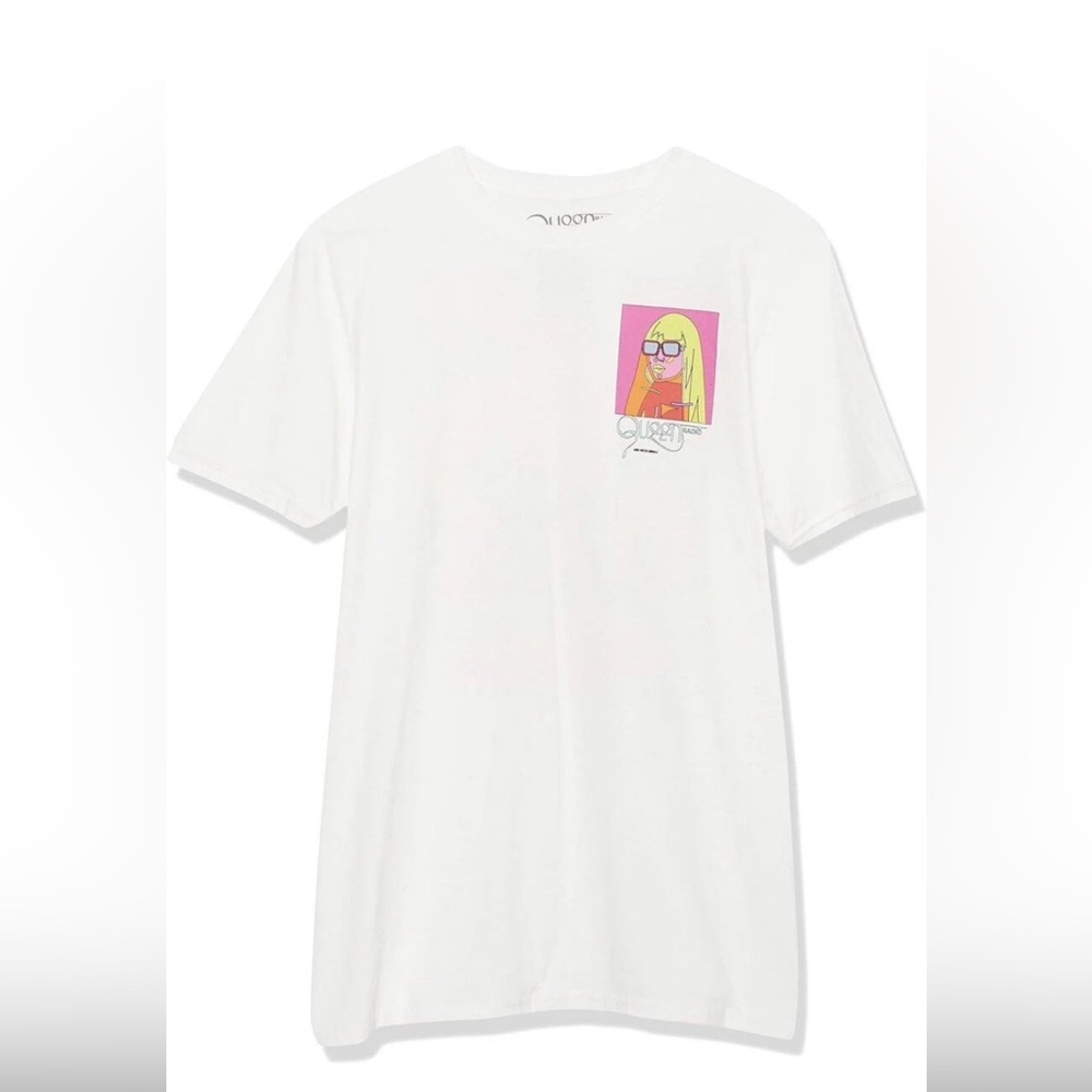 Adult Unisex Pop Art Queen Radio Official Nicki Minaj NWT Large White Tee